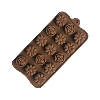 15 Cavidade De Silicone Rosa Flor Bolo De Chocolate, Sabão, Mofo Assar Biscoito Bandeja Do Molde  4