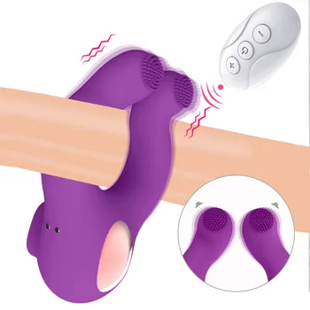 Pênis Pau Anel Vibrador para as Mulheres Clítoris Otário Estimulador Clitoriano Sexo retardar a Ejaculação Ampliador de Pau Anel de Brinquedos para Homens, Casais  5