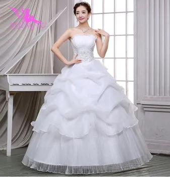 AIJINGYU 2021 sexy Personalizados venda quente novo barato bola vestido lace up de volta formal vestidos de noiva vestido de noiva FU104  5