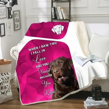 CLOOCL Cão Labrador Chocolate Cobertor de Impressão 3D Filho Dom de Adultos Colcha de Lança Manta de Sofá de Viagem Adolescentes Cobertor Drop Shipping  5