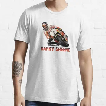 Ilustração Barry Sheene moto racer ícone de t-shirt para YMHAHA Gilera BSA BMW Beta Triunfo da Haojue  4