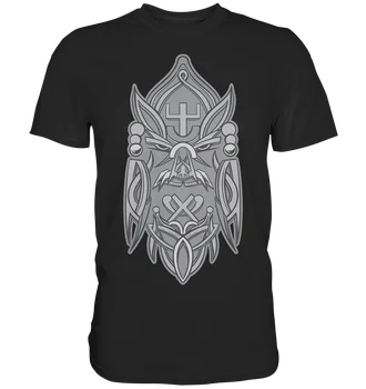 Odin - Vikings - Wikinger - Valhalla - Frauen Homens T-Shirt De Manga Curta Casual 100% Algodão O-Pescoço Verão Camisa  10