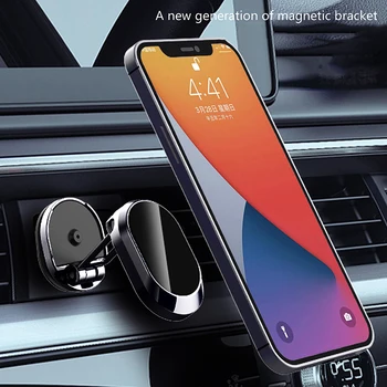 Magnético Carro Suporte De Telefone Do Suporte 360 Graus Celular De Ventilação De Ar Ímã De Montagem Suporte Dobrável De Telefone Do Suporte Para Samsung Huawei  5