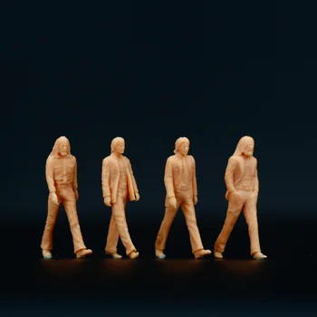 1:64 Escala de Resina Fundida Modelo Figura Banda de Rock Britânica 4-Grupo de pessoas em Miniatura Criativo Areia Tabela de Fantoches Brinquedos Frete Grátis  10