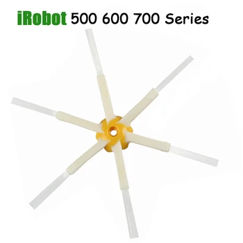 5PCS 6-armados escova lateral para iRobot Roomba 500 600 700 Série 610 620 630 530 550 560 650 770 780 625 760 Aspiradores de Peças  5