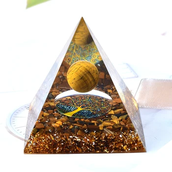 Natural de Olho-de-Tigre Bola de Cristal e Quartzo Rosa E a Bola de Mão-de Oregon Pirâmide de 60 mm a Energia Reiki Cura ao Chakra Meditação  5