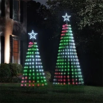LED Árvore de Natal Lightshow Colorido Lâmpada da Noite Decorativo Enfeite Exterior, Cofre Brilhante Árvore de Natal de Luz para Festa de Casamento  5