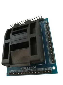 Chegada nova QFP 64-0.5 TQFP64 LQFP64 Garra de Programação de Socket de passo de 0,5 mm de memória flash nand programmer adaptador  1