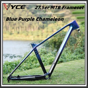 VYCE HQMTB-03 preto Brilhante, azul, roxo camaleão carbono MTB Bicicleta Quadro de 27,5 er Carbono montanha quadros  4
