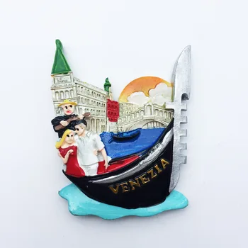 QIQIPP Criativo magnético frigorífico colar Itália água da cidade de Veneza turismo memorial pintados à mão, artesanato decorativo  5