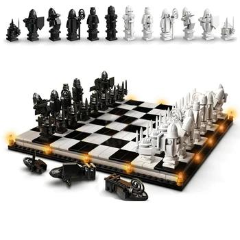 2022 novos produtos compatíveis com os blocos de construção de Harry série de Hogwarts assistente de magia tabuleiro de xadrez montado blocos de construção de brinquedos c  5