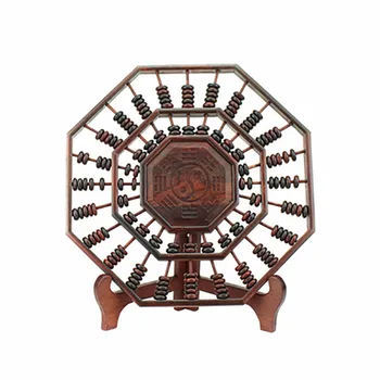 Rosewood oito trigramas do rotary ábaco de madeira, de madeira maciça feng shui enfeites de bens de consumo escultura em madeira criativos presentes artesanais  5
