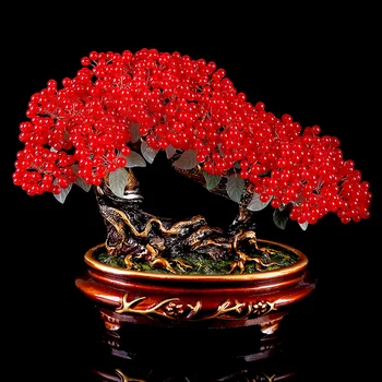 Cristal Feng Shui Árvore De Dinheiro Fortuna Árvore De Artesanato De Decoração De Casa De Decoração De Quarto De Interior De Mesa, Enfeites Criativos Nórdicos Presentes  5