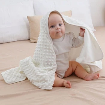 Bebê Recém-Nascido Cobertores Bolha Colchas Envoltório De Lã Macia Infantil Roupa De Cama Cor-De-Rosa Criança Berço Carrinho De Criança Dormir Tampa Do Cobertor Para Bebês  3