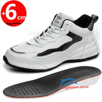 Esportes Tênis Homem Elevador Sapatos Aumento da Altura Palmilha para Homens de 6CM de Altura Alta Macio  5