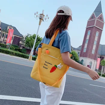 Moda de lona bolsa de ombro para as mulheres Frutas Impresso messenger sacos de grande capacidade aluno do ensino médio livro Crossbody Sacos  0