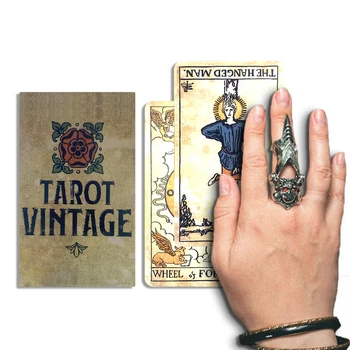 Inglês Tarô Vintage Tarô, Baralho de Cartas de Tarô Para a Fortuna dizendo-Parte da Tabela de Jogo de Tabuleiro, Baralho de cartas de Adivinhação Destino Oracle Cartão  5