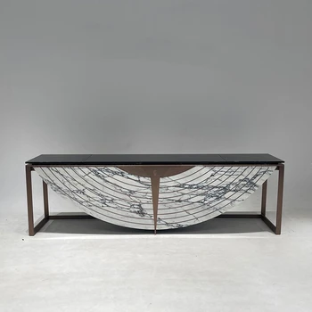 moderno e minimalista de design criativo de madeira, de metal elegante console de mesa bonita multi móveis para sala de estar do apartamento  0