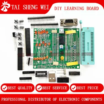 DIY aprendizagem kit da placa de atender as peças 51/microcontrolador AVR conselho de desenvolvimento da aprendizagem do conselho STC89C52  5