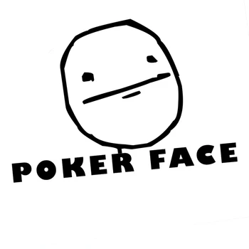 JDM Engraçado Poker Face Cartoon Meme Carro do Vinil Adesivo de pára-choque de Arte de Palavras Padrão Impermeável Removível do Corpo do Carro Decoração Adesivos  5