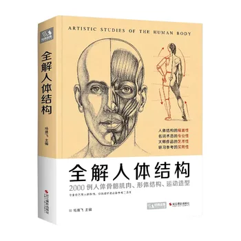 Estudos artísticos do Corpo Humano Esboço Tutorial Livro com 2000 Corpo Humano de Análise de Estrutura Arte Anatomia Livro de Referência  4