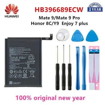 Hua Wei 100% Original HB396689ECW Bateria 4000mAh Para Huawei Companheiro de 9 Mate9 Pro Honra 8C Y9 2018 Versão Desfrutar de 7 plus +Ferramentas  3