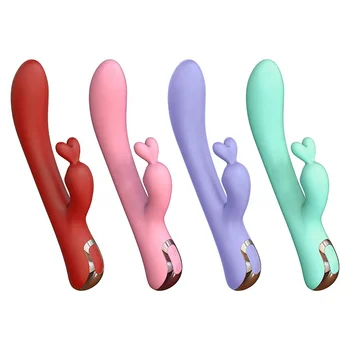 USB recarregável, impermeável casal ouvidos silicone macio g spot de brinquedos do sexo coelho vibrador para mulheres  5