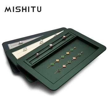 MISHITU Premium Colar Bandeja Anel Bandeja de Pulseira Tabuleiro de Jóias Acessórios da Bandeja de Jóias de Armazenamento de Exibição Prop Decoração Home  10