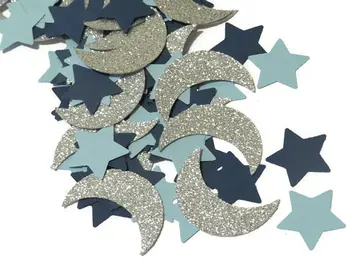 luas e estrelas brilham Confettis Tabela de Dispersão oceano praia de casamento bebê chuveiro nupcial festa de despedida de solteira de favores  10