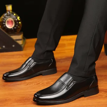 Size38-48 Mens Sapatos Mocassins De Couro Dos Homens Formal Sapatos Sociais Clássico Black Mens Sapatos De Escritório Homem Zapatos Hombre Vestir  5