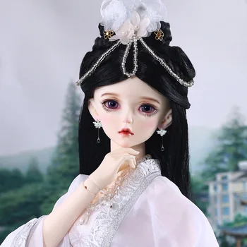 COMO Xiao Xue 60.5 cm SD 1/3 BJD Boneca AnRu chegada Nova Garota Literária Presente rótula de Boneca E Olhos Livres Dropshipping 2020  10