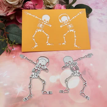 Halloween fashion esqueleto de Metal cortantes 2020 novo DIY página de Recados de papel de cartão decoração de tecnologia em relevo molde  0