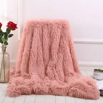 Andar Cobertor De Luxo Confortável Fuzzy Gradiente Roxo De Pelúcia Nap Cobertor Casa De Suprimentos Sofá Manta De Dormir De Cobertor  5