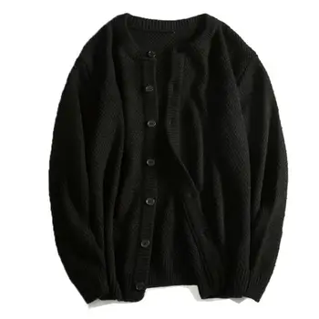 Suéter Casaco O-Pele Do Pescoço-Toque Resistente Ao Frio Casaquinho De Tricô Streetwear  4
