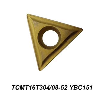 Original TCMT 16T304 16T308 TCMT16T304-52 TCMT16T308-52 YBC151 Triangular Chato Fresa CNC Ferramenta Cilíndrica da Ferramenta de tornear para Inserir  10