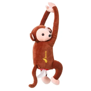 Macaco Caixa de Tecido Criativo de Suspensão Macaco de Pelúcia Tecido Caixa de Armazenamento Apropriado para o Carro de casa de Banho Quarto Cozinha  4