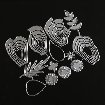 YLCD1272 Flores de Corte de Metal Morre Para Scrapbooking Estênceis DIY Álbum de Cartões de Decoração em Relevo Pasta de Artesanato Corta Ferramentas  2