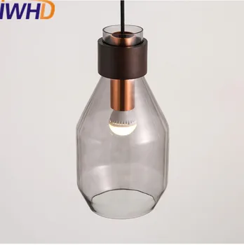 IWHD Garrafa Hanglamp LED Moderna Pingente de Luminárias Criativas de Vidro Pendurado Lâmpada de Iluminação Home Indoor Lamparas Luminária  10