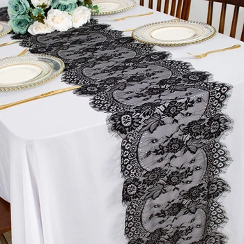 36*300cm Retro Laço Toalha de mesa de Festa de Casamento Mesa de Jantar Cobertura para o Restaurante Banquete Festival Home Produtos Decorativos  4