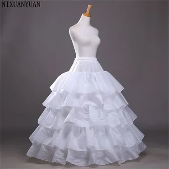 Casamento Petticoat 2022 Vestido De Baile 4-Aros De 5 Camadas De Casamento Petticoat Underskirt Crinolina Para O Casamento, Vestidos De Baile Frete Grátis  4