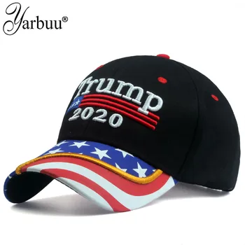 [YARBUU]Novo Donald Trump 2020 Cap Bandeira dos EUA em Bonés de Beisebol Manter a América Grande Novamente Snapback Presidente Chapéu, boné Preto Bordado 3D  5