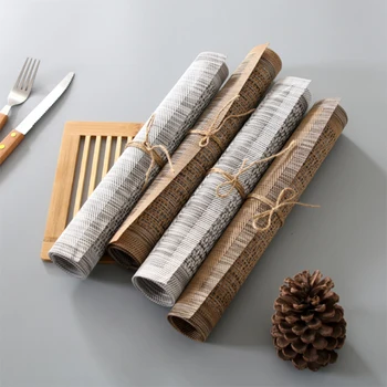 Novo Retângulo PVC Mesa guardanapos de toalha de chá placa de pau a fralda decoração do Casamento de plástico jantar de natal que serve personalizado  10