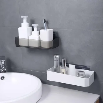2021 nova marca de banho rack de parede-gel de banho da cremalheira do armazenamento do banheiro sem perfurar produtos de higiene pessoal wc parede rack de armazenamento  4