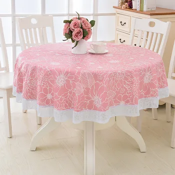 Casa Pastoral têxteis fantasia toalha de mesa redonda de PVC plástico de cozinha toalha de mesa prova de óleo e impermeável pano de arte toalha de mesa  10