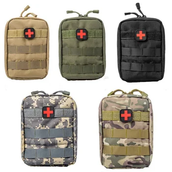 EDC Kit Médico Kit de Primeiros Socorros para Salvar a Vida Bolso de Armazenamento Portátil de Camuflagem, Táticas Saco Exterior SOS Médico Militar Saco da Cintura  4