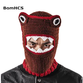 BomHCS Engraçado de Animal Gorro Máscara de Esqui Artesanal Chapéu Knitted dos Homens do Inverno Quente Cap Presente  5