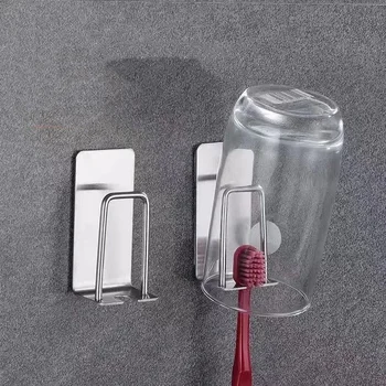 5pcs Criativo porta-Escova de dentes Simples Copo de Água Escova de dentes Titular de Armazenamento de Parede, casa de Banho, a Escovação de Copos de Rack Queda Shopping THK157  4