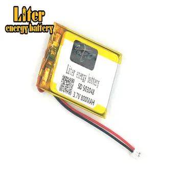 1,5 MM 2 pinos conector 503048 3,7 V 800mah bateria de lítio Recarregável bateria de lipo para e-books em seu GPS PDA gravador de Carro  5