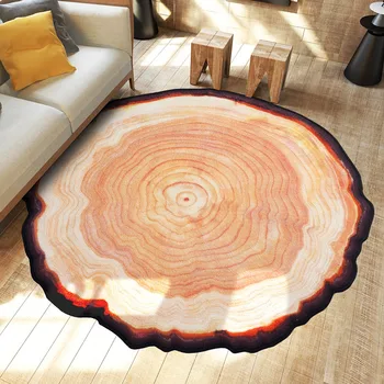 Caráter criativo árvore antiga anel tapete quarto, sala de estar, mesa de chá tapete, tapete de cabeceira cobertor cobertor  5