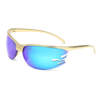 Tendências do Esporte Óculos de sol Óculos de proteção 2022 Mulheres Homens Colorido Punk Gradiente Exterior, Óculos de Sol dos Homens Espelho UV400 Óculos de Oculos  5